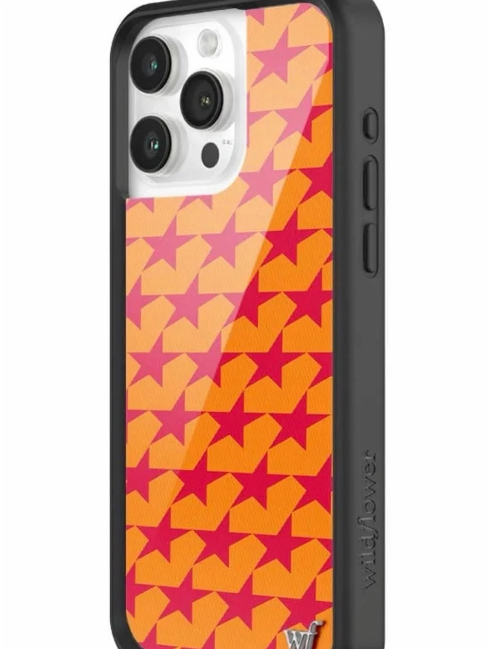 Wildflowers iPhone 15 Pro Case - Orange & Red Star Design